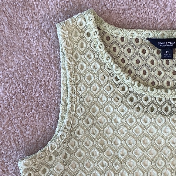 Simply Vera Vera Wang Sleeveless Layered Top, Size Medium - Picture 4 of 11